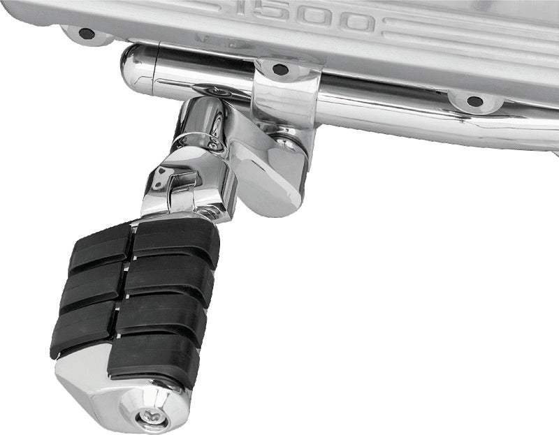 Kuryakyn Dually ISO Offset Highway Pegs with 1-Inch Clamp, Chrome Pair - Part 7976