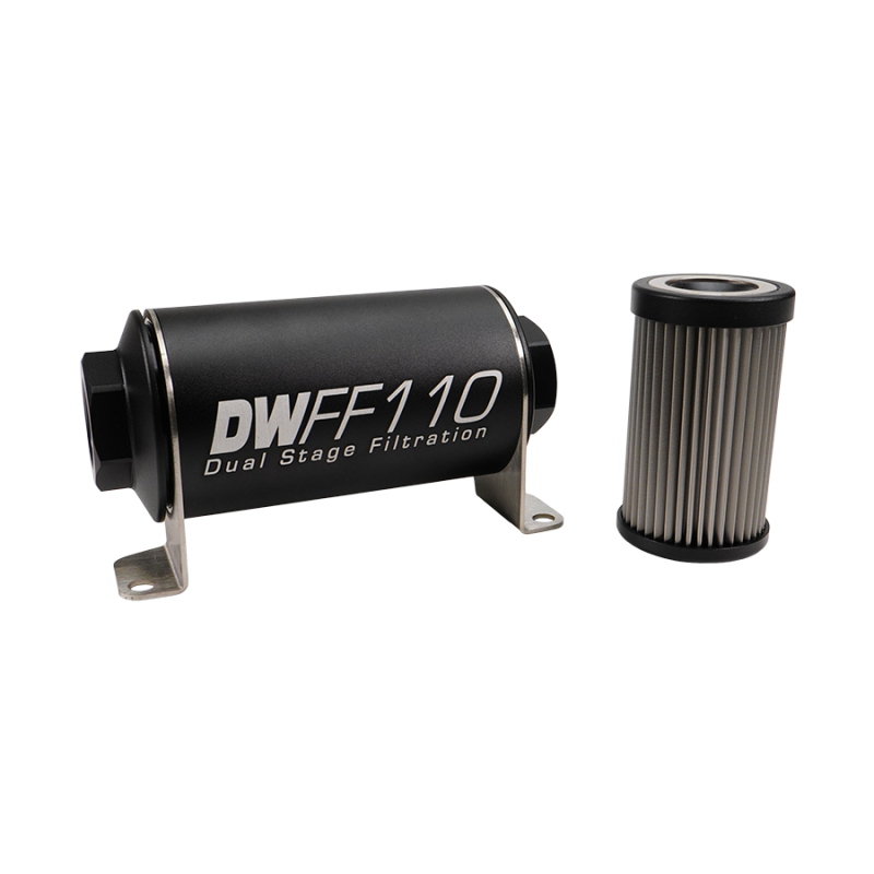 DeatschWerks DWK8-03-110-010K Stainless Steel 10AN 10-Micron Universal Inline Fuel Filter Housing Kit