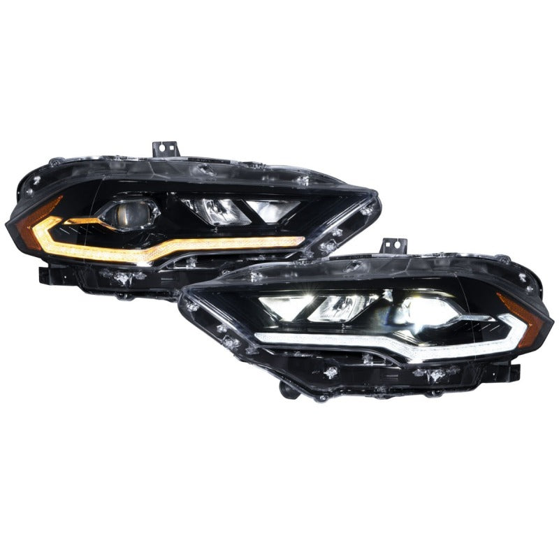 Form Lighting 2018-2023 Ford Mustang LED Headlights with Sequential Turn Signals - Pair