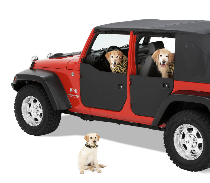 Bestop 07-18 Jeep Wrangler JK Element Panels Front Doors in Black