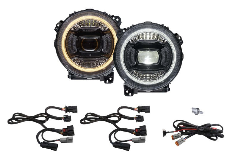 Diode Dynamics Elite Series Bi-LED Headlights for 2018-2023 Jeep Wrangler JL, Part DD5166