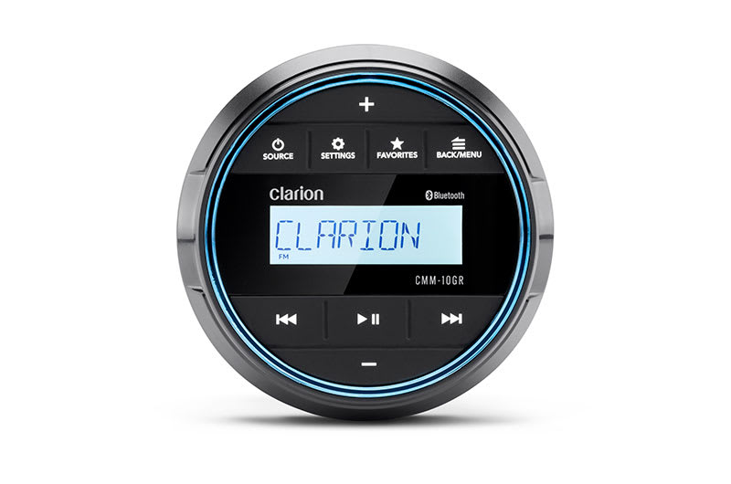 Clarion 010-03219-00 Marine Compact Source unit, 3" Gauge Hole with LED Display