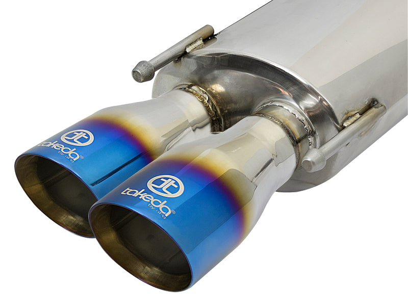 aFe Takeda 49-36037-L Axle-Back Exhaust System with Blue Flame Tips for Lexus RC