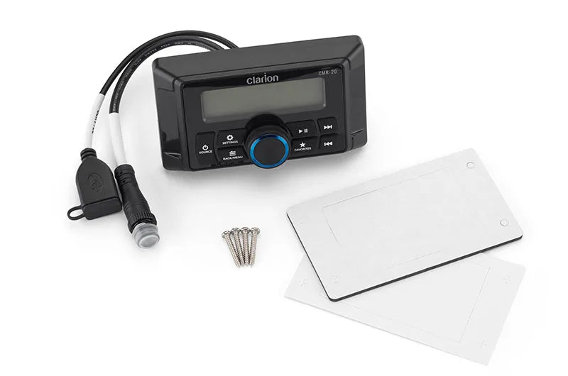 Clarion® Marine 010-03227-00 CMR-20 Wired Remote With LCD Display, Compact IP67-Rated, Full-Function