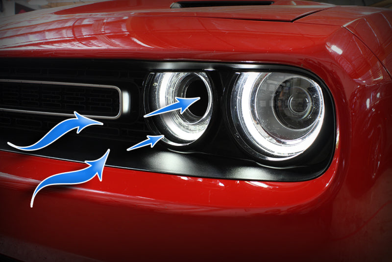 aFe POWER Dynamic Air Scoop D.A.S. Black for 2015–2023 Dodge Challenger V6 3.6L and V8 HEMI Engines – Part Number 54-72203-S