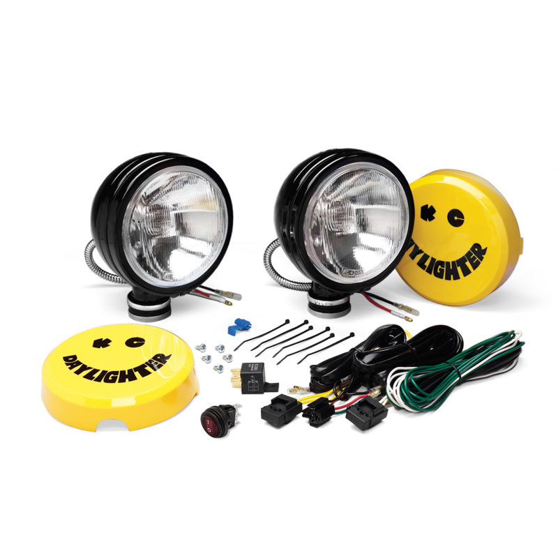 KC HiLiTES KCL234 Daylighter 6-Inch 100W Halogen Driving Lights, Spread Beam Pair Pack