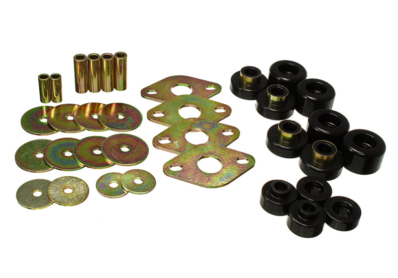 Energy Suspension - eng8.4112G - 2001-2004 Toyota Tacoma PreRunner Body Bushing Mount Set, Black