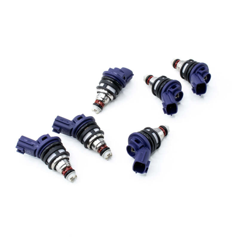 DeatschWerks 370cc Side-Feed Fuel Injectors for Nissan 300ZX and Skyline RB25DET, Part Number dwk01J-00-0370-6