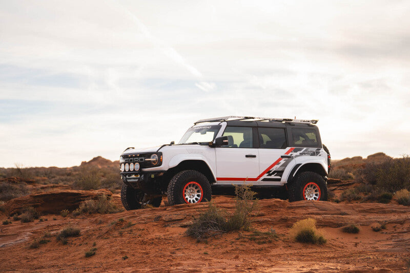 DV8 Offroad Ford Bronco Raptor Tube Front Bumper with Integrated Light Mounts and Optional Prerunner Push Bar
