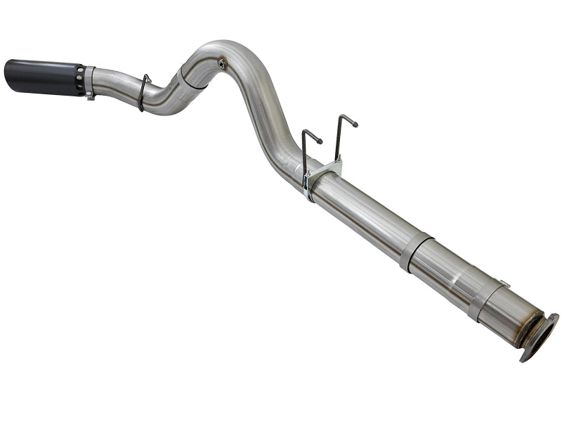 aFe Large Bore-HD 5-Inch DPF-Back Exhaust System with Black Tip, Part 49-43090-B, for 2017-2026 Ford Super Duty 6.7L Power Stroke Diesel
