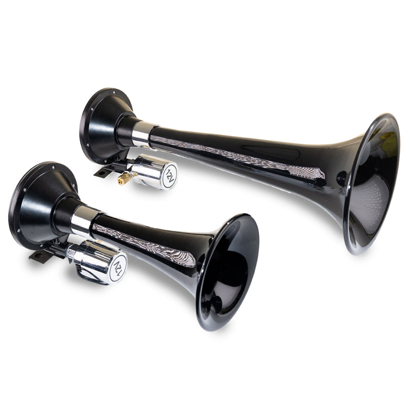 Kleinn Air Horns Model 220 (KLE220) Black ABS Dual Train Horn Kit with Vortex 4 Series Solenoids