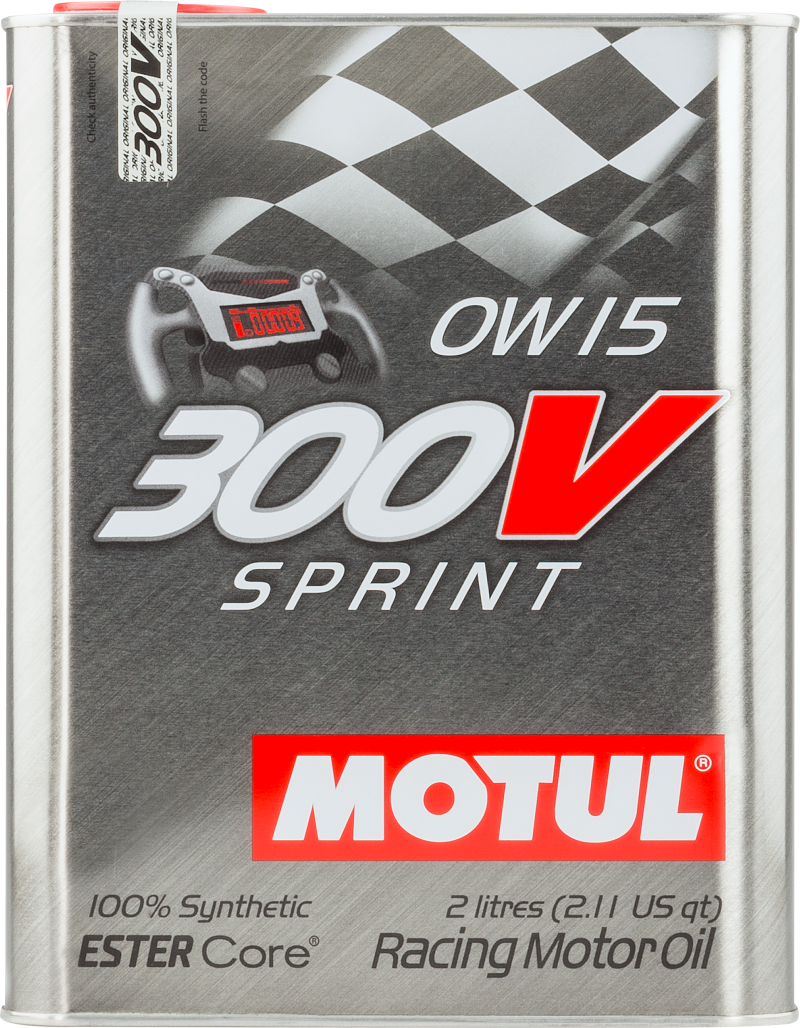 Motul 2L Synthetic-ester Racing Oil 300V SPRINT 0W15 - Case of 6
