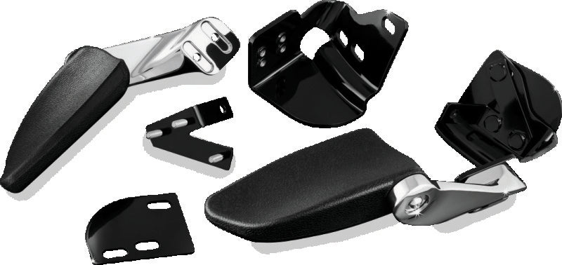 Kuryakyn Stealth Passenger Armrests Chrome for 1997–2013 Harley-Davidson Touring Models, Part KUR8958