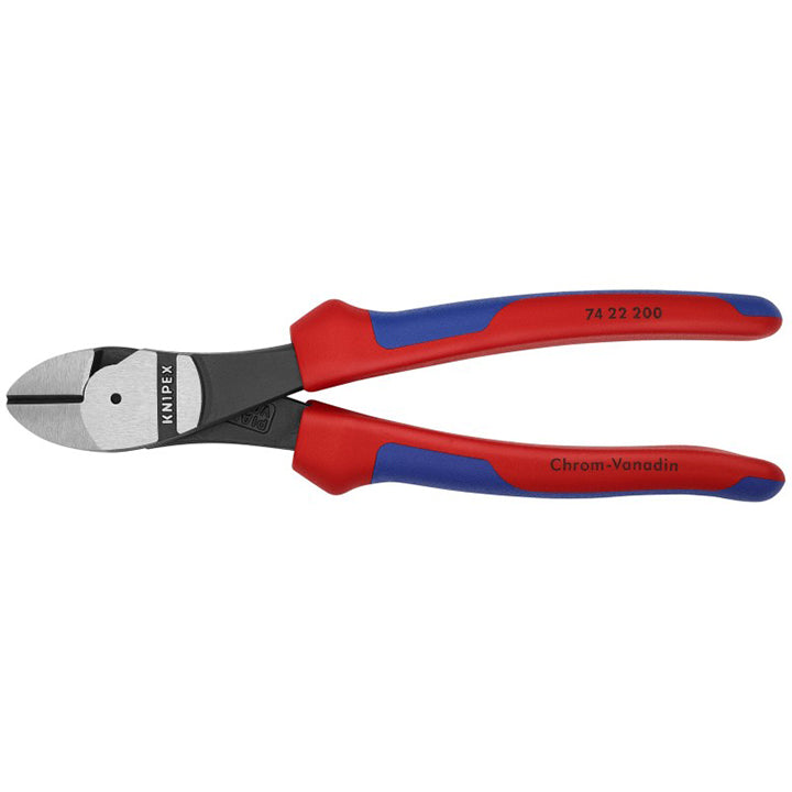 Knipex 74 22 200 High-Leverage Angled Diagonal Cutters with Comfort Handles