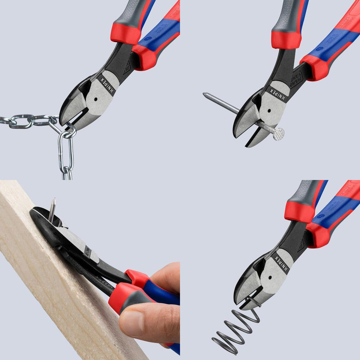 Knipex 74 22 200 High-Leverage Angled Diagonal Cutters with Comfort Handles