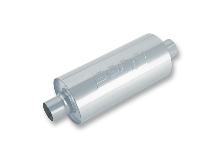 Borla 401158 Universal Heavy-Duty Truck Muffler, 2.75-Inch Center Inlet and Outlet