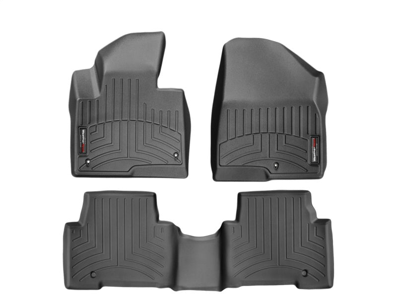 WeatherTech 13+ Hyundai Santa Fe Front and Rear Floorliners - Black