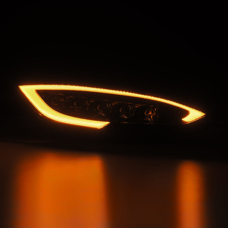 AlphaRex NOVA LED Projector Headlights for 2012–2016 Tesla Model S, Alpha-Black with Active Light and Sequential Signal