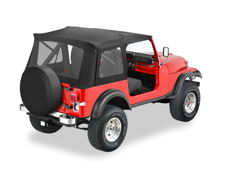 Bestop Supertop Classic for Jeep CJ7 and YJ Wrangler – Black Crush with Clear Windows Part #bes51599-01