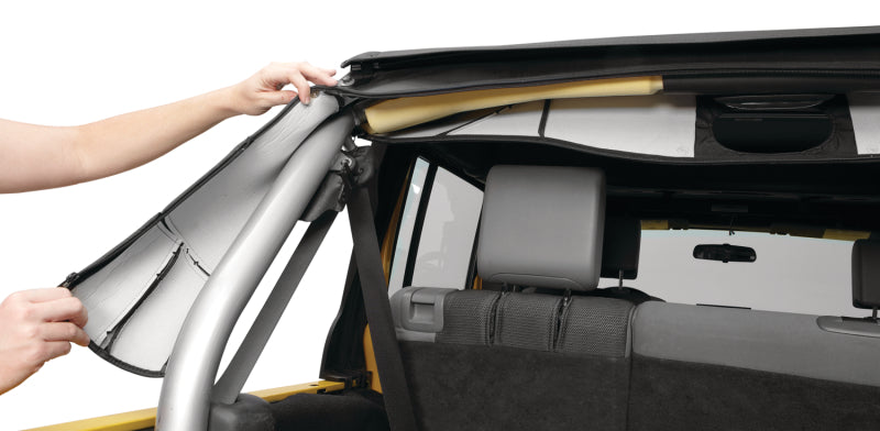 Bestop 07-18 Jeep Wrangler JK 4-Door Sport Bar Cover in Black Diamond – Easy Replacement for Worn or Damaged Covers