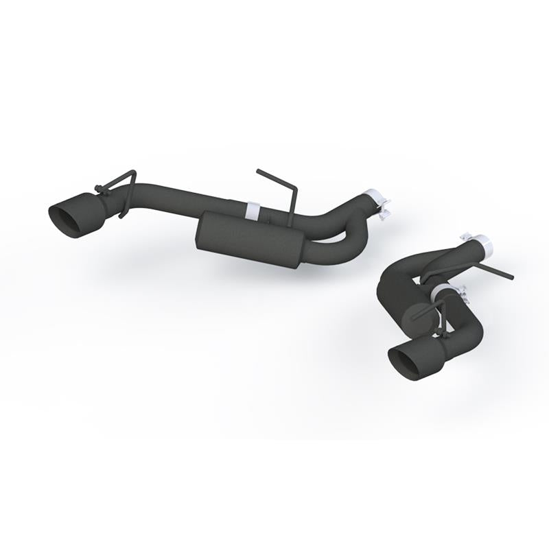 MBRP S7038BLK Armor BLK Axle-Back Exhaust System for 2016–2022 Chevrolet Camaro, 2.5-Inch, Non-NPP, Dual 4-Inch Tips
