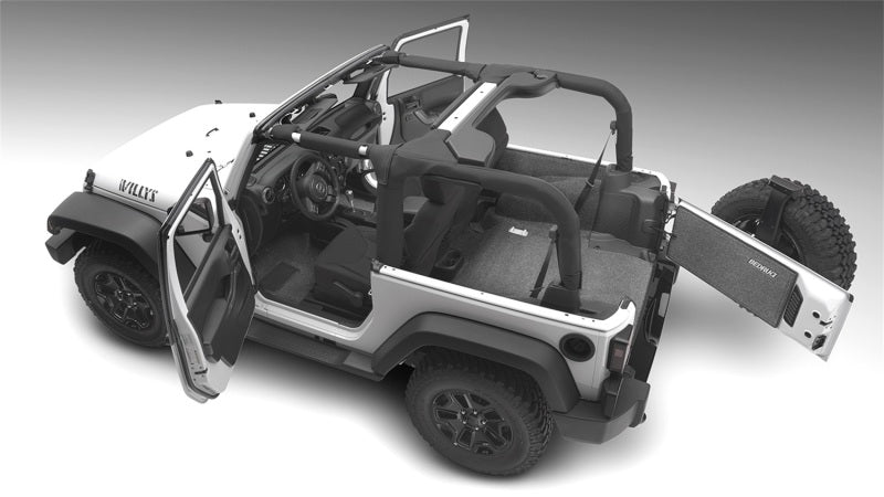 BedRug 2018+ Jeep JL 4 Door 6pc Rear Cargo Kit (w/ Gap Hider)