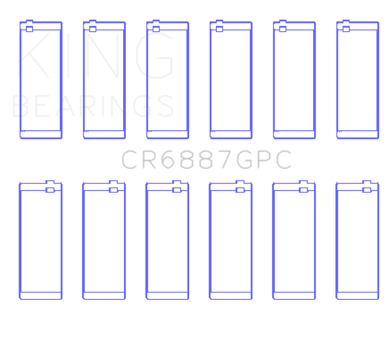 King Engine Bearings CR6887GPC Toyota Supra and BMW B58 Connecting Rod Bearing Set