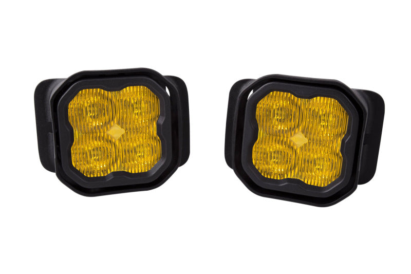 Diode Dynamics SS3 Sport Type F2 Fog Light Bracket Kit with Amber Backlight, Yellow SAE Fog - DD7013