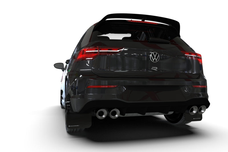 Rally Armor MK8 Volkswagen Golf GTI/R UR Black Mud Flap w/ White Logo