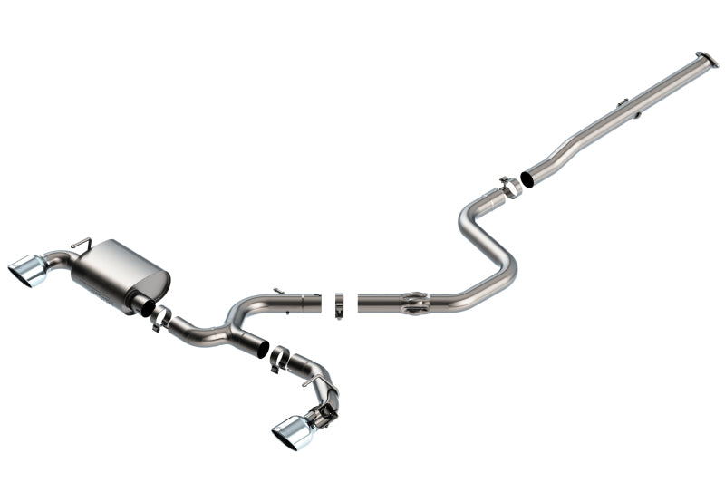 Borla 140832 ATAK Cat-Back Exhaust System with Bright Chrome Stainless Steel Tips for 2019-2022 Hyundai Veloster N