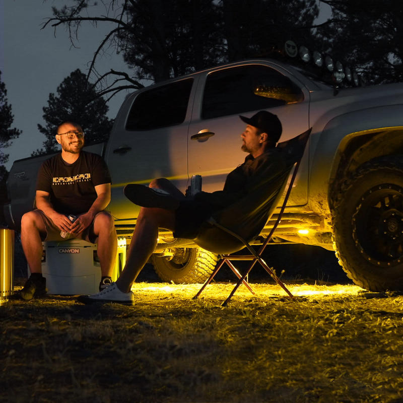 KC HiLiTES Cyclone V2 2in. LED Accessory Light 5w Flood Beam (Single) - Amber Lens