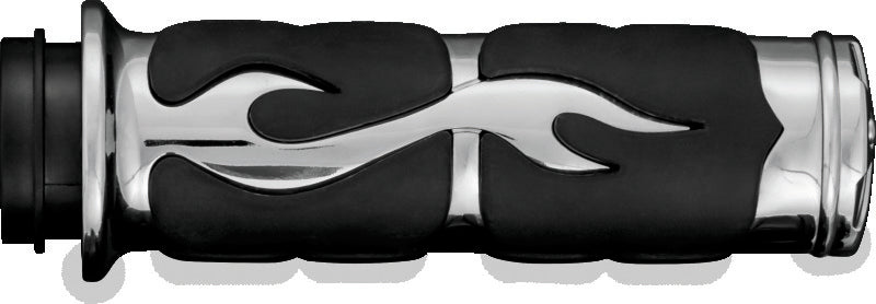 Kuryakyn ISO Flame Grips Metric Chrome – Part Number 6261