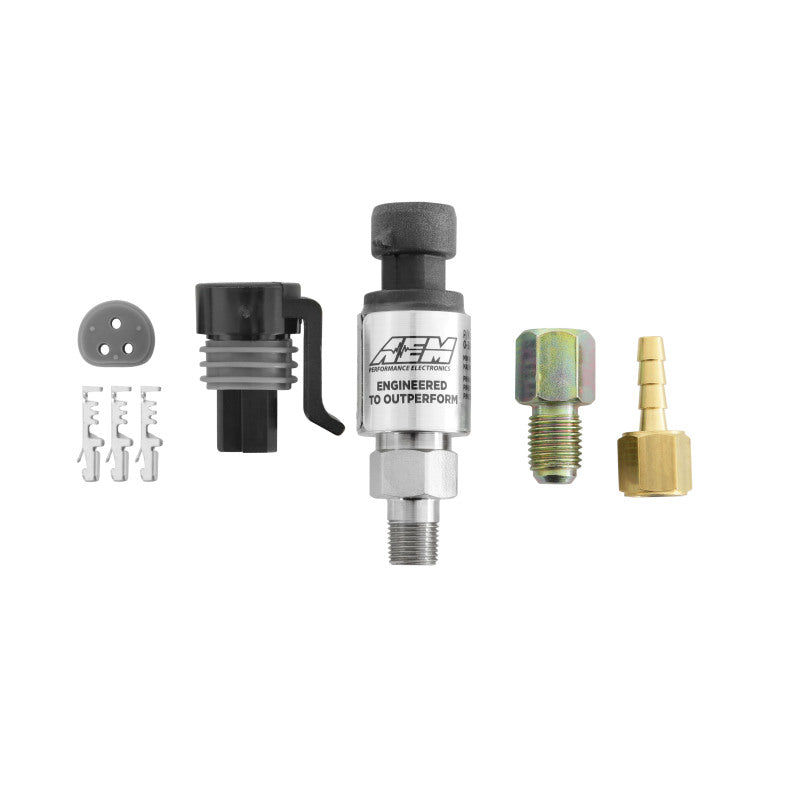 AEM 1 Bar MAP or 15 PSIa Stainless Steel Sensor Kit, Part AEM-30-2130-15