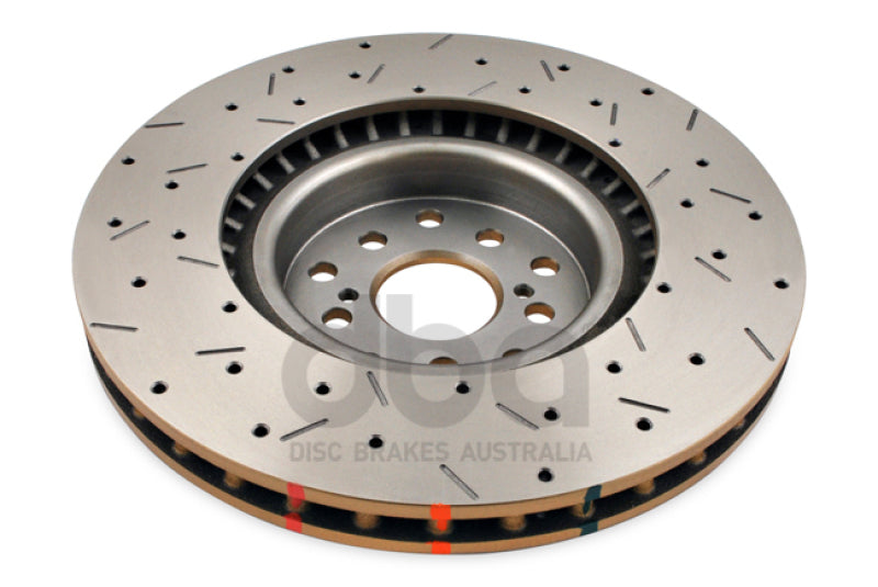 DBA 4654XS-10 4000 Series XS Front Drilled and Slotted Brake Rotor for Subaru STI and BRZ