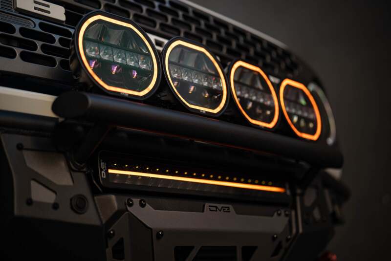 DV8 Offroad Elite Series 20-Inch Halo Dual-Row LED Light Bar with Accent Light, Part Number dveBE20EW200W-H