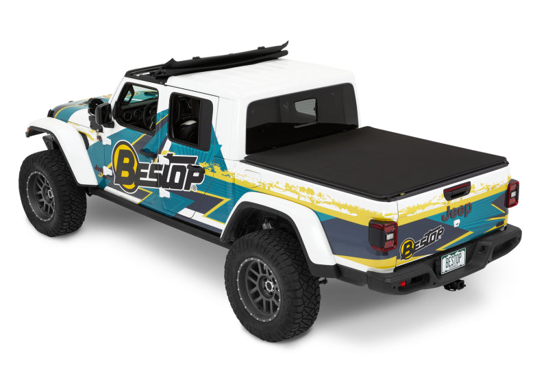 Bestop 20-26 Jeep Gladiator 5 ft Bed Supertop Required Supertop Truck 2 Tonneau Cover (Black Diamond)