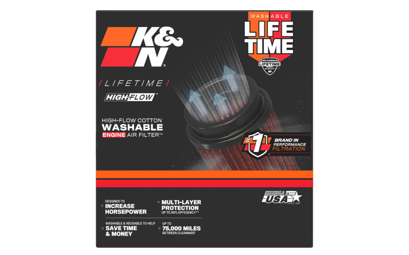 K&N Engineering SU-7005 High-Flow Replacement Air Filter for Suzuki KingQuad ATV