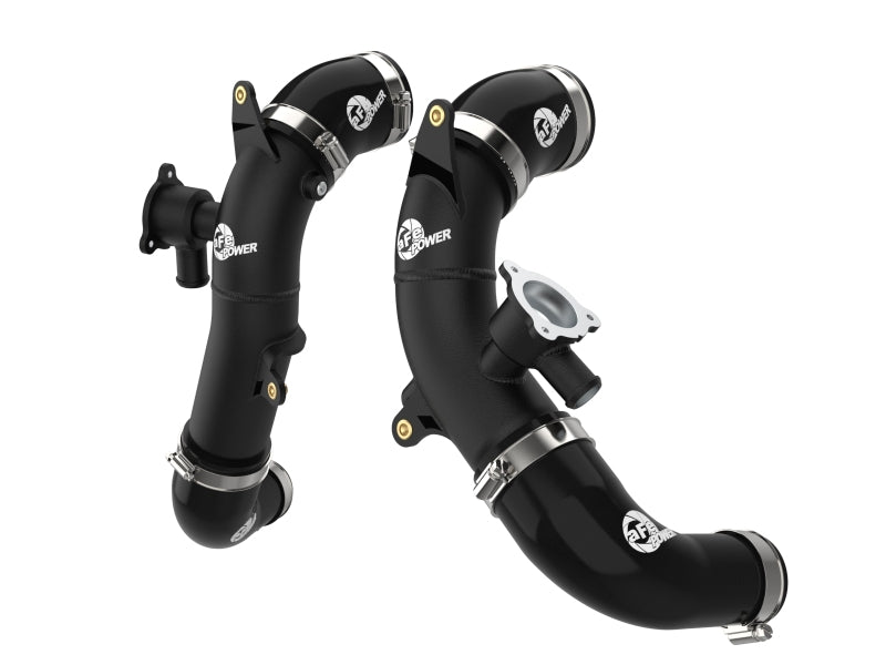 aFe BladeRunner 2.5-Inch Aluminum Hot Charge Pipe, Black, Part Number 46-20568-B, for 2022–2026 Toyota Tundra 3.4L V6 Twin-Turbo