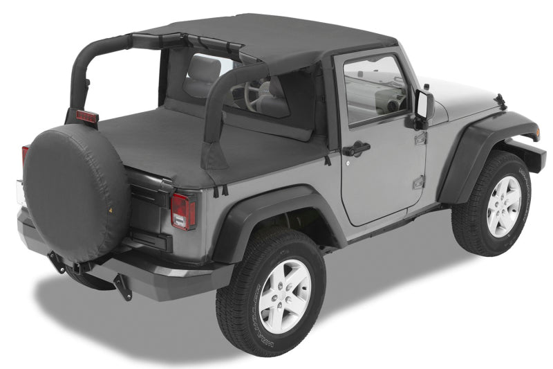 Bestop Header Targa Bikini for Jeep Wrangler JK 2-Door (2007-2009) - Black Diamond