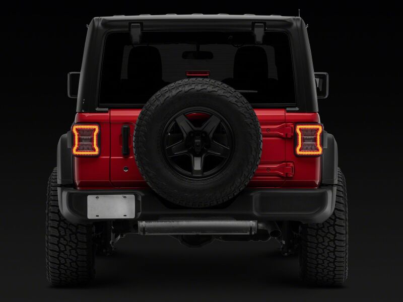 Raxiom Jeep Wrangler JL LED Tail Lights - Clear Housing and Lens, Part Number RAXJ181426