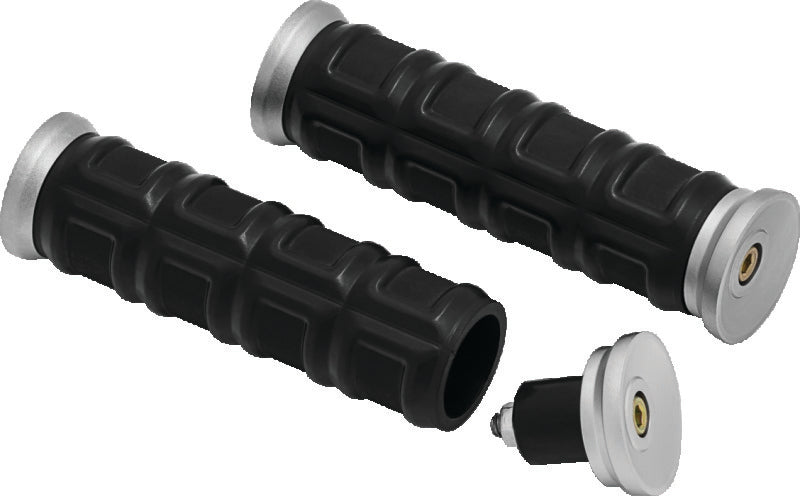 Kuryakyn Dillinger Universal 7/8-Inch Motorcycle Grips, Nickel – Part 6678