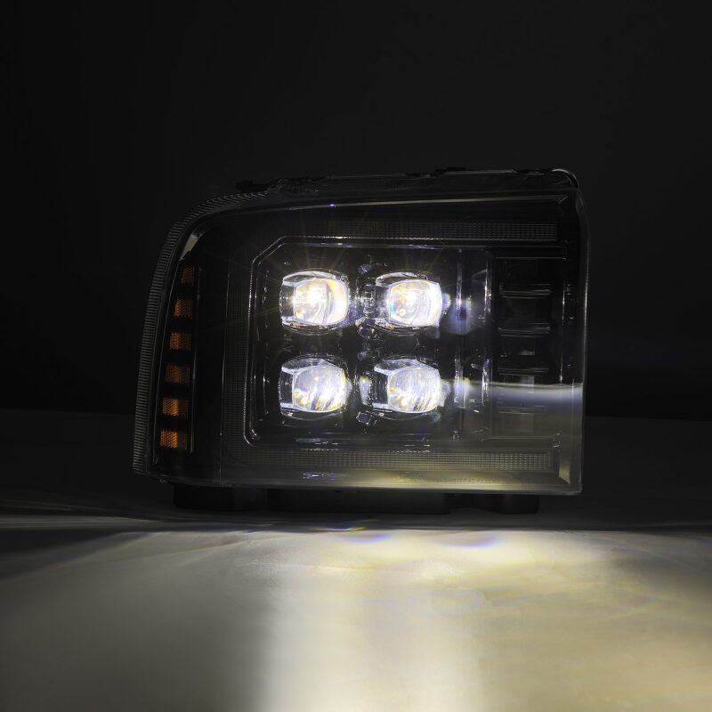 AlphaRex NOVA-Series LED Projector Headlights for 2005-2007 Ford Super Duty and Excursion, Alpha-Black, ARX880318