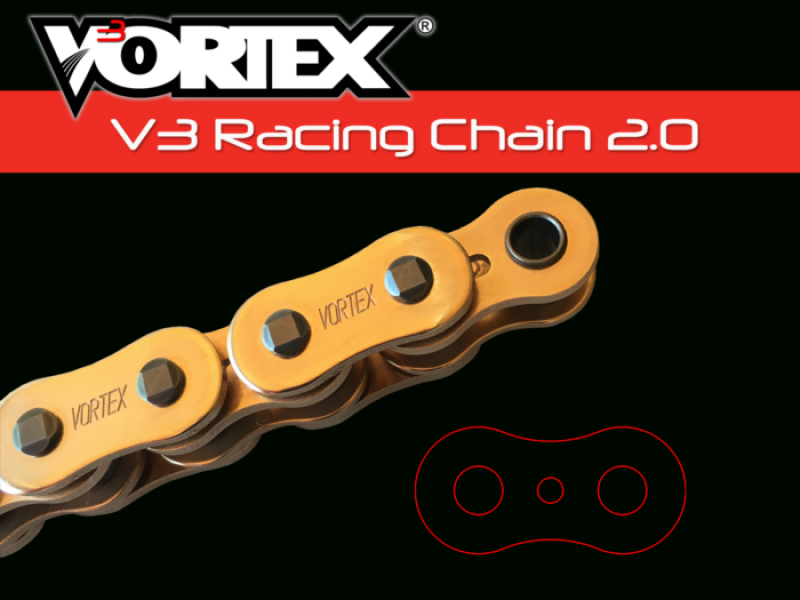 Vortex Racing V3 2.0 Chain 525SX3-110- Gold