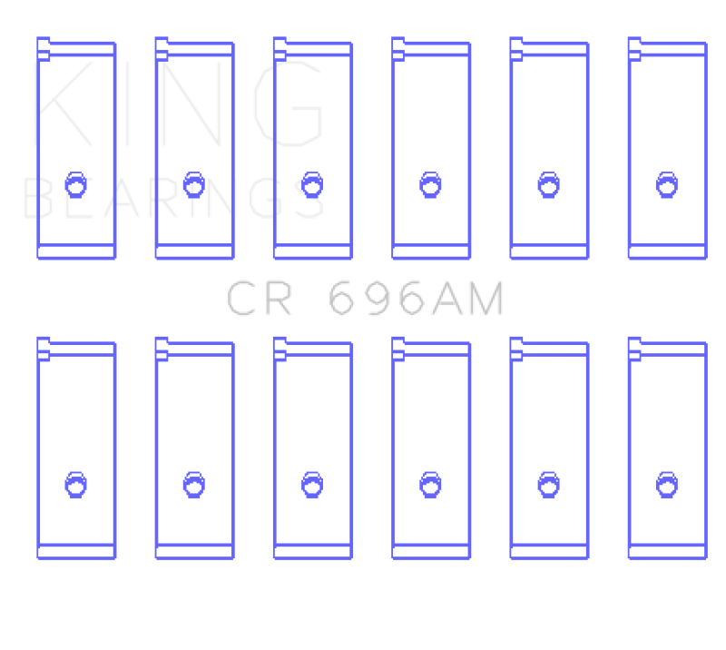 King Toyota 5ME/5MGE/7MGE/7MGTE Rod Bearing Set - Size +0.5mm