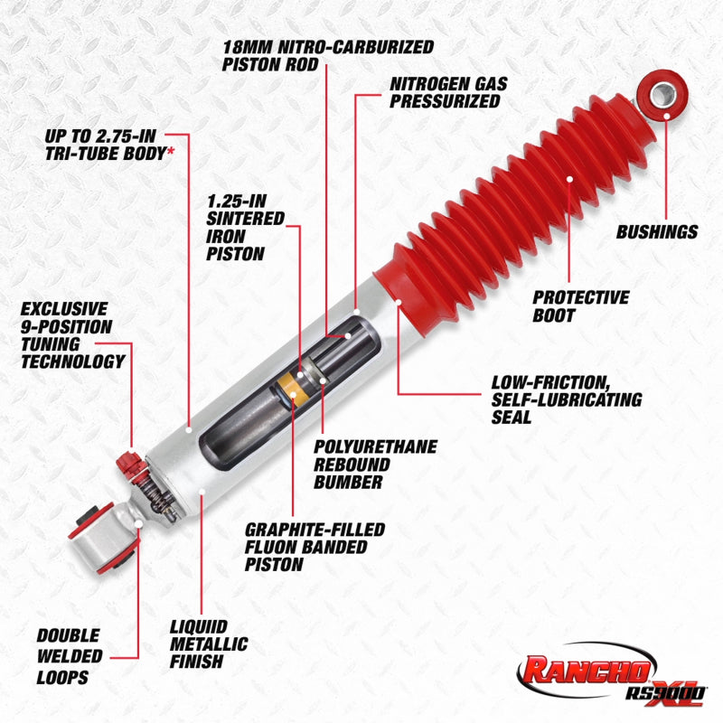Rancho rhoRS999144 RS9000XL Suspension Shock Absorber
