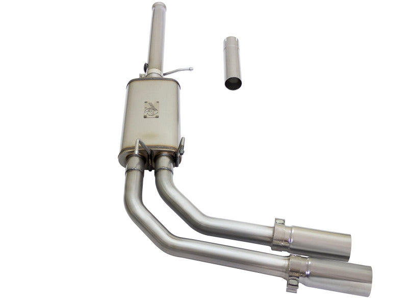 aFe Rebel Series Cat-Back Exhaust System with Polished Tip, Part Number 49-44062-P, for 2009-2018 Chevrolet Silverado and GMC Sierra 1500