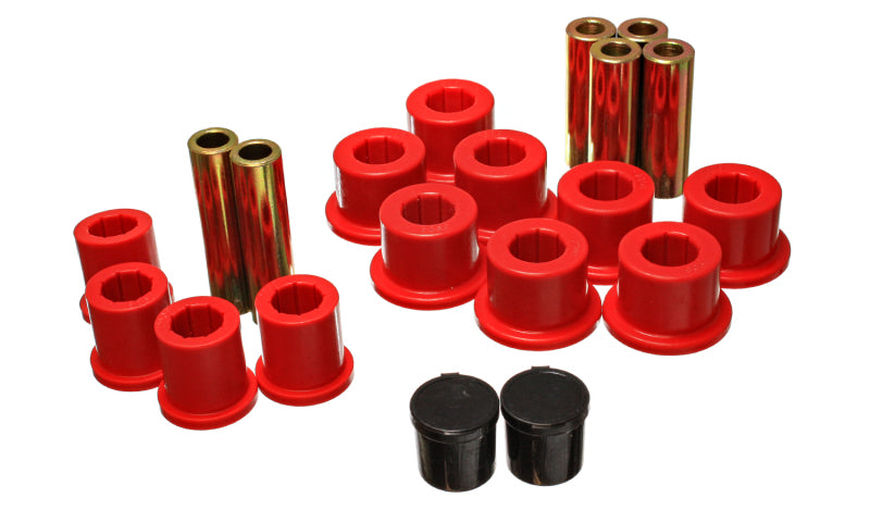 Energy Suspension eng5.2118R Rear Leaf Spring Bushing Set - Red