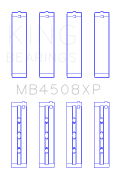 King Engine Bearings MB4508XP Honda J30/J35 Main Bearing Set