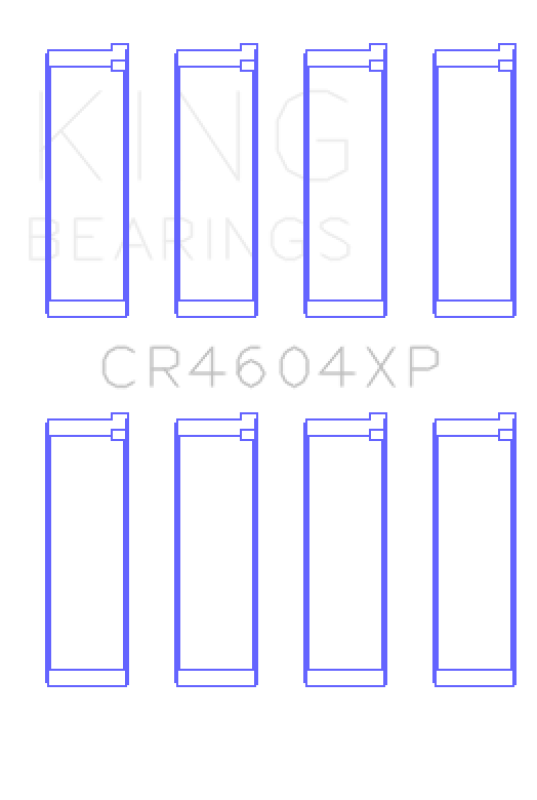 King Engine Bearings CR4604XP.026 High Performance Rod Bearing Set, +0.001 in. Oversize