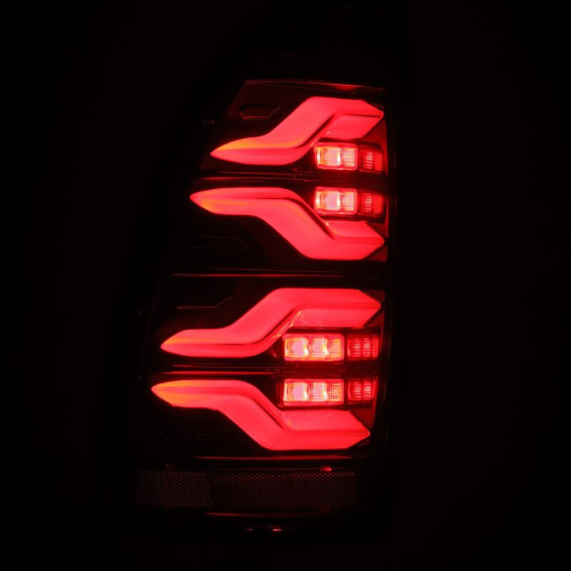 AlphaRex LUXX LED Taillights for 2005-2015 Toyota Tacoma, Alpha Black, Part ARX680050
